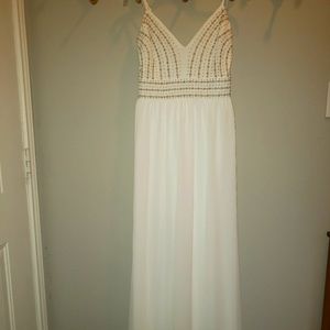 Lulu's White Beaded Maxi XL New With Tags!
